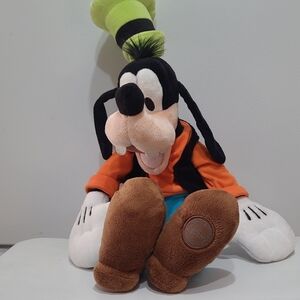 Disney Goofy Plush in Lime Hat, Orange Top and Blue Pants 18 Inch